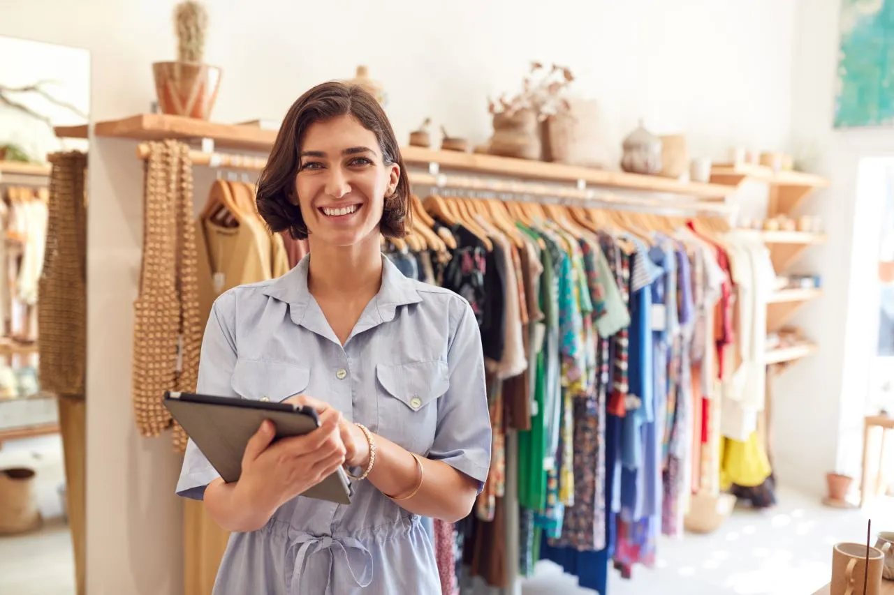 Quem é o representante legal de uma empresa? | Foto de uma mulher dona de uma loja de roupas | Certificação Digital | Blog da Certisign