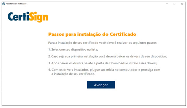 Como instalar certificado A3 token | Foto do site da Certisign, assistente de Instalação Certisign | Certificado Digital | Blog da Certisign