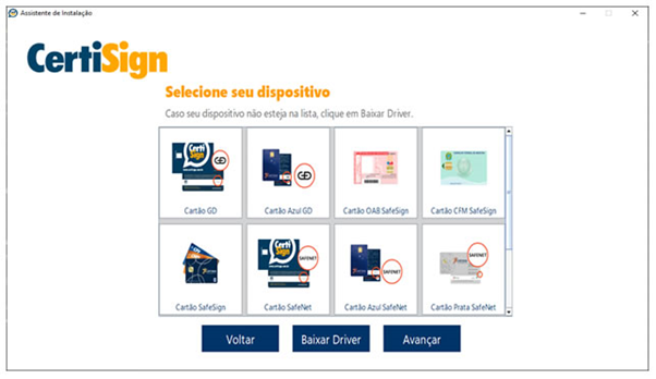 Driver de instalção certificado A3 token | Foto do site da Certisign, assistente de Instalação Certisign | Certificado Digital | Blog da Certisign