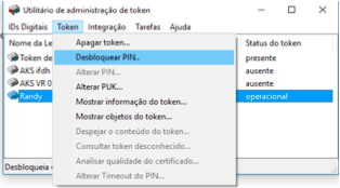 Passo 3 – Clicar em Desbloquear PIN