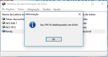 Passo 5 – Inserir nova senha PIN