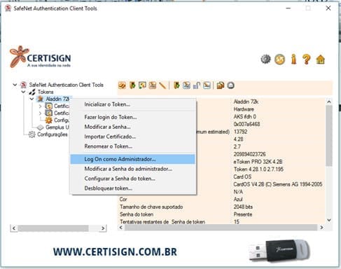 Passo 4 – Informar senha PUK